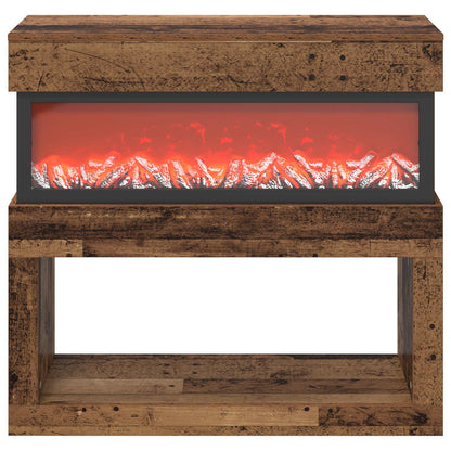 vidaXL Electric Fireplace Old Wood 102 x 30 x 94 cm Engineered wood