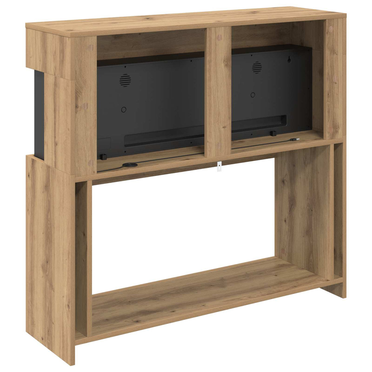 vidaXL Electric Fireplace Artisan Oak 102 x 30 x 94 cm Engineered wood