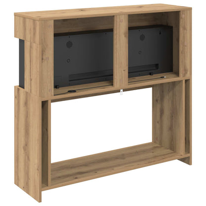 vidaXL Electric Fireplace Artisan Oak 102 x 30 x 94 cm Engineered wood