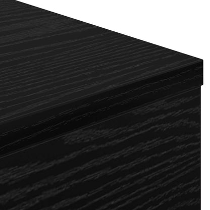 vidaXL Electric Fireplace Black Oak 35 x 30 x 86 cm Engineered wood
