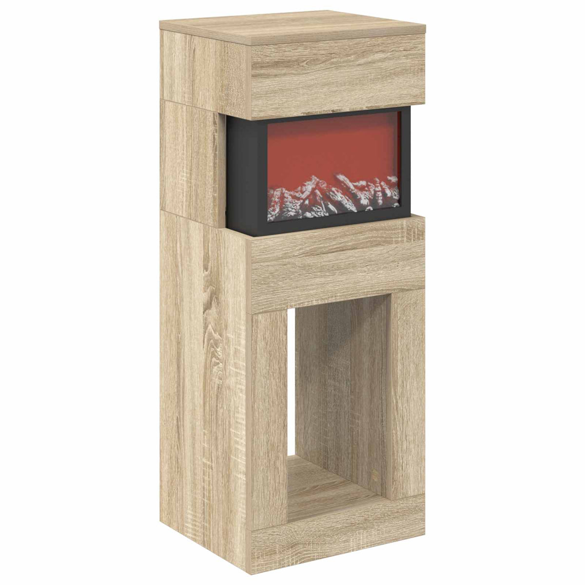 vidaXL Electric Fireplace Sonoma 35 x 30 x 86 cm Engineered wood