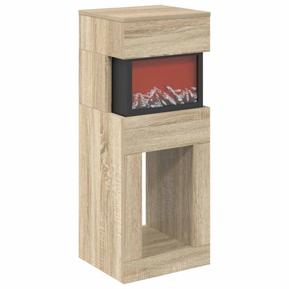vidaXL Electric Fireplace Sonoma 35 x 30 x 86 cm Engineered wood