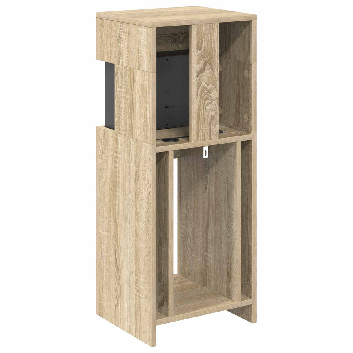 vidaXL Electric Fireplace Sonoma 35 x 30 x 86 cm Engineered wood