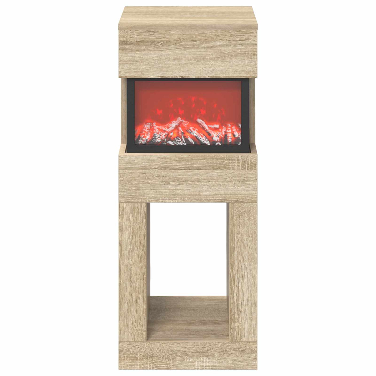 vidaXL Electric Fireplace Sonoma 35 x 30 x 86 cm Engineered wood