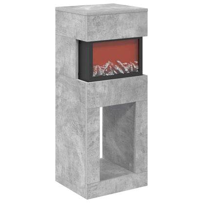 vidaXL Electric Fireplace Concrete 35 x 30 x 86 cm Engineered wood