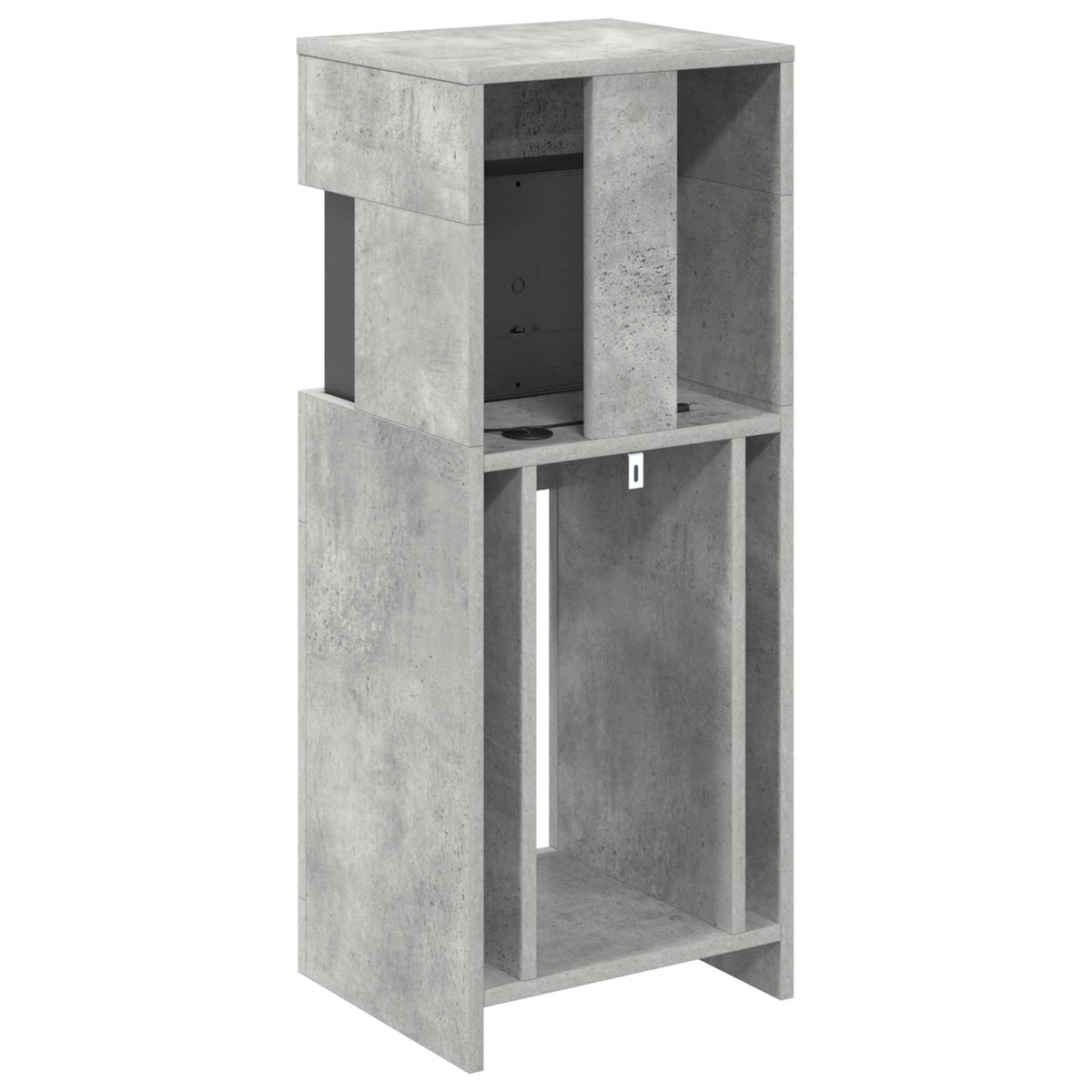 vidaXL Electric Fireplace Concrete 35 x 30 x 86 cm Engineered wood