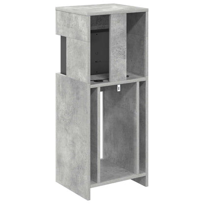 vidaXL Electric Fireplace Concrete 35 x 30 x 86 cm Engineered wood