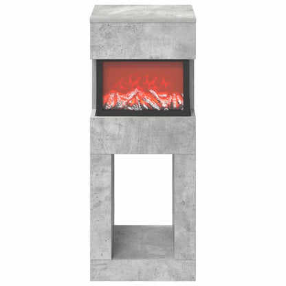 vidaXL Electric Fireplace Concrete 35 x 30 x 86 cm Engineered wood