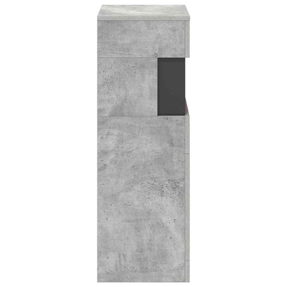 vidaXL Electric Fireplace Concrete 35 x 30 x 86 cm Engineered wood