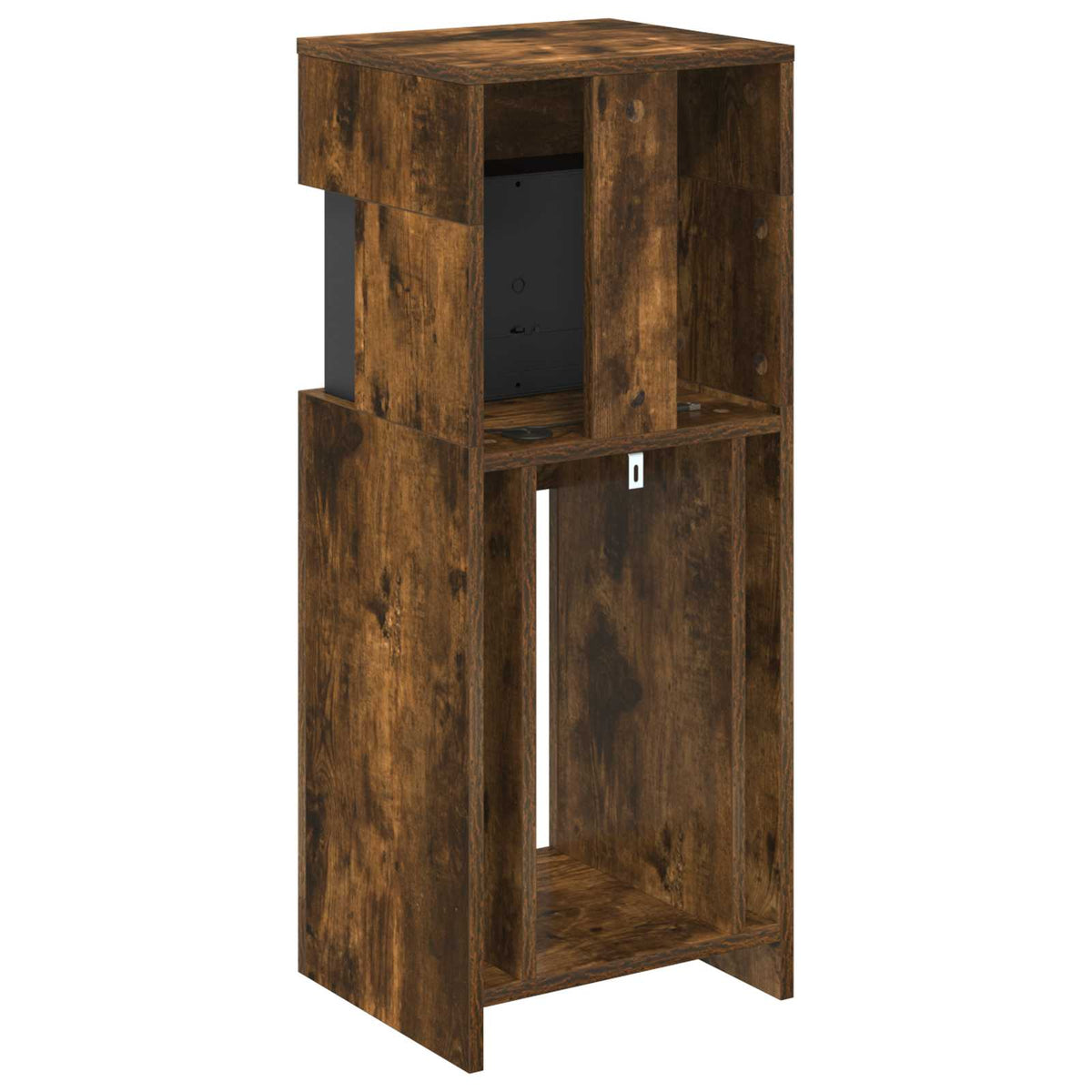 vidaXL Electric Fireplace Smoked Oak 35 x 30 x 86 cm Engineered wood