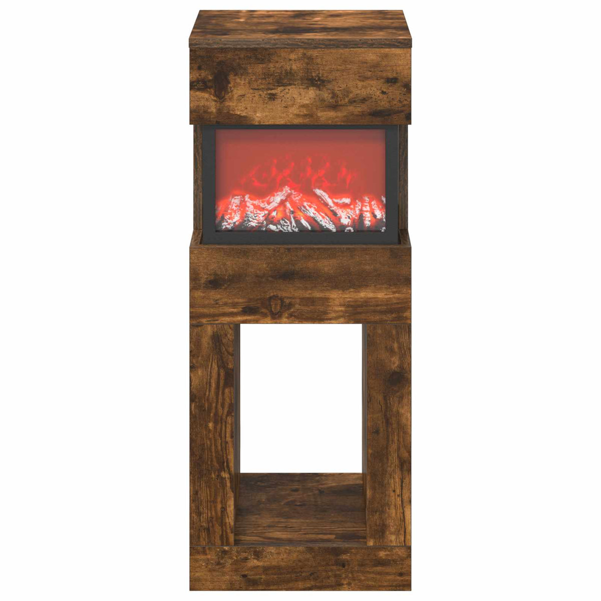vidaXL Electric Fireplace Smoked Oak 35 x 30 x 86 cm Engineered wood
