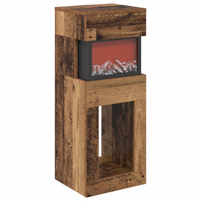 vidaXL Electric Fireplace Old Wood 35 x 30 x 86 cm Engineered wood