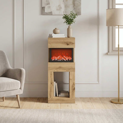 vidaXL Electric Fireplace Artisan Oak 35 x 30 x 86 cm Engineered wood
