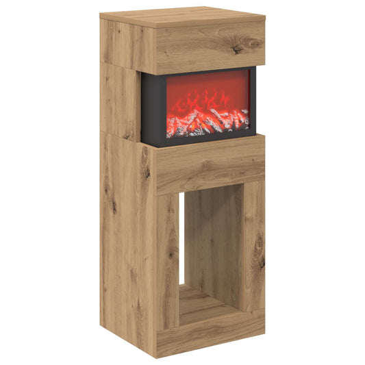 vidaXL Electric Fireplace Artisan Oak 35 x 30 x 86 cm Engineered wood