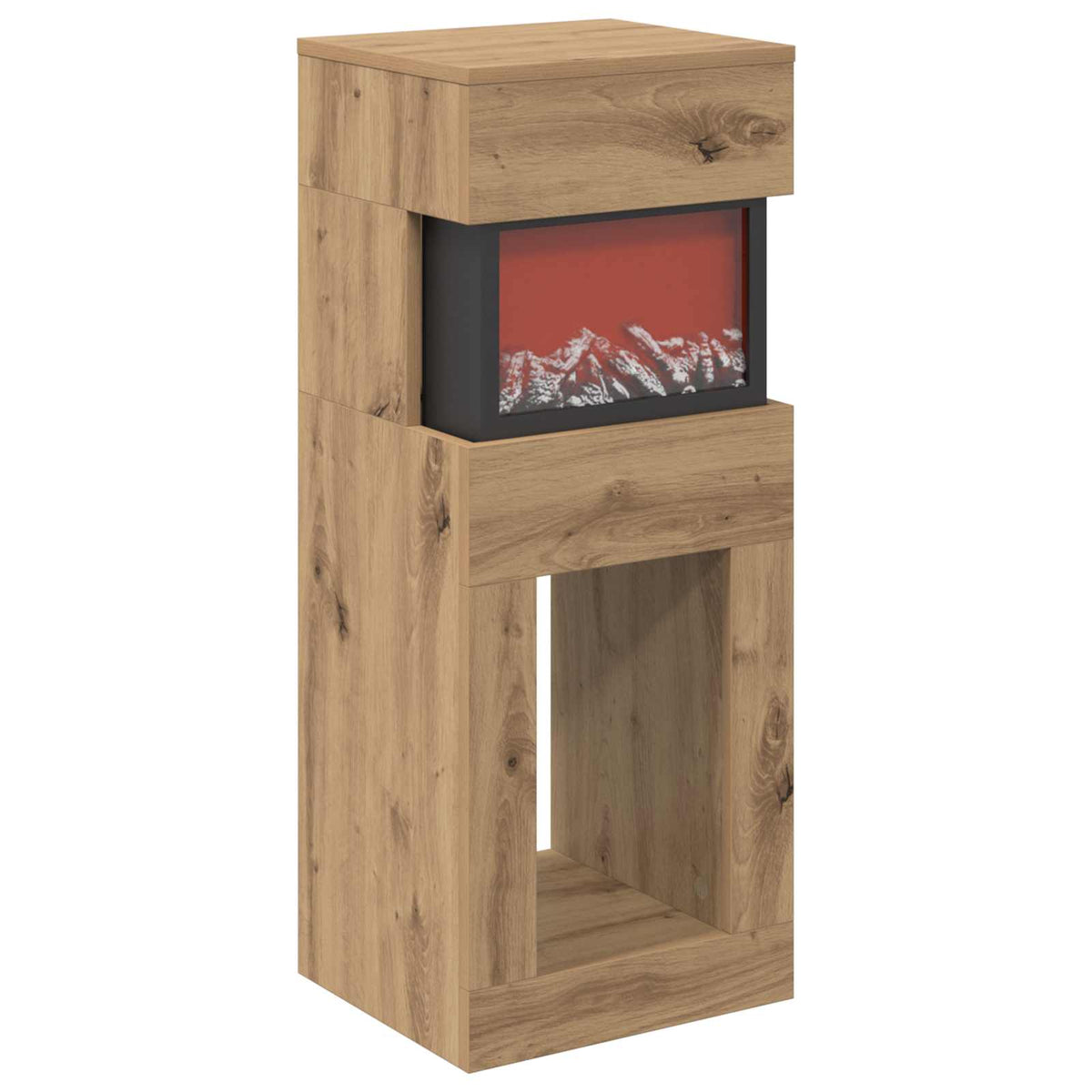 vidaXL Electric Fireplace Artisan Oak 35 x 30 x 86 cm Engineered wood