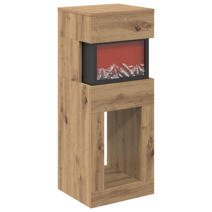 vidaXL Electric Fireplace Artisan Oak 35 x 30 x 86 cm Engineered wood
