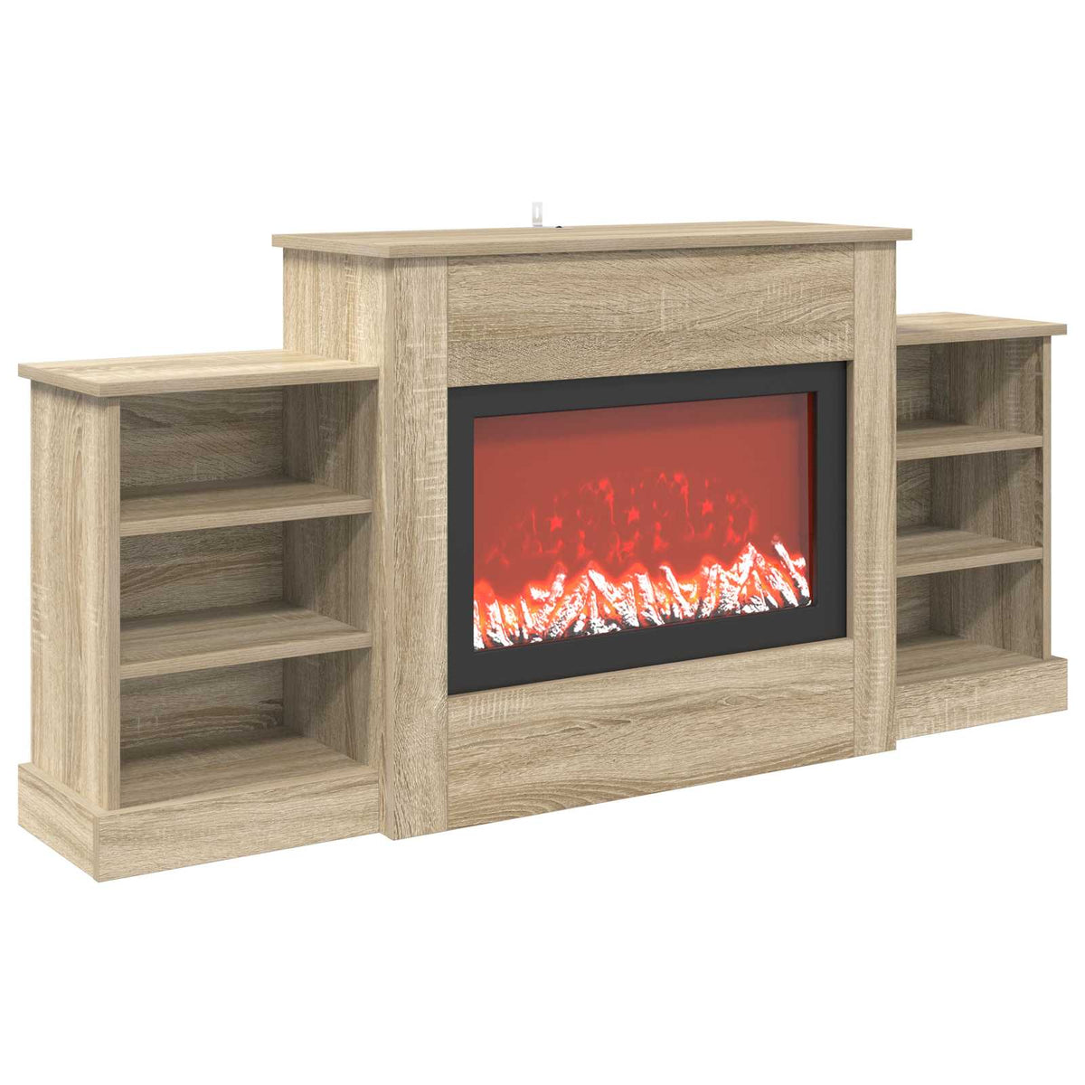 vidaXL Electric Fireplace Sonoma 140 x 30 x 67 cm Engineered wood