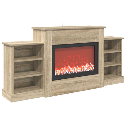 vidaXL Electric Fireplace Sonoma 140 x 30 x 67 cm Engineered wood
