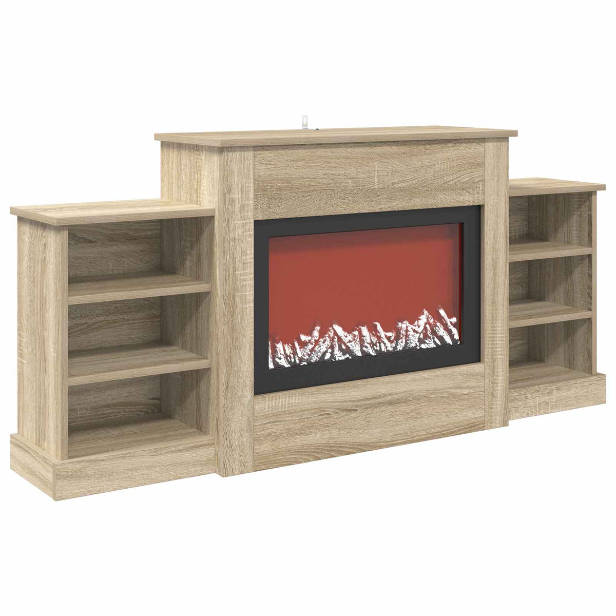 vidaXL Electric Fireplace Sonoma 140 x 30 x 67 cm Engineered wood