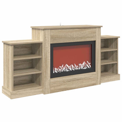 vidaXL Electric Fireplace Sonoma 140 x 30 x 67 cm Engineered wood
