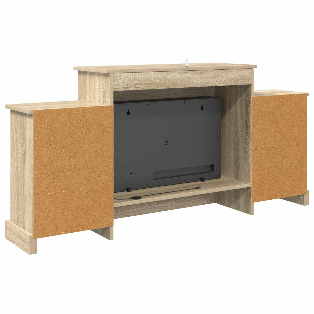 vidaXL Electric Fireplace Sonoma 140 x 30 x 67 cm Engineered wood