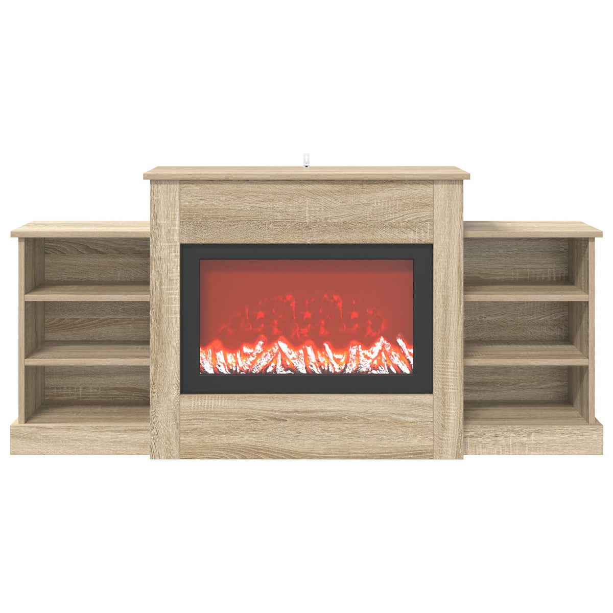 vidaXL Electric Fireplace Sonoma 140 x 30 x 67 cm Engineered wood