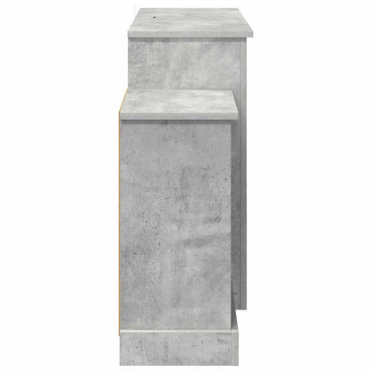 vidaXL Electric Fireplace Concrete 140 x 30 x 67 cm Engineered wood