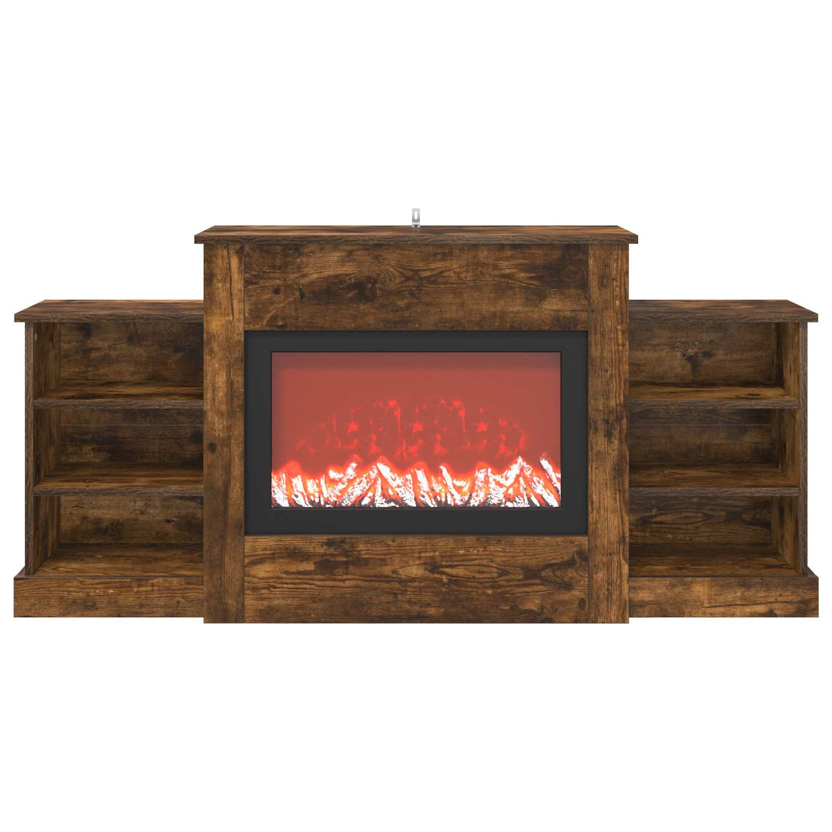 vidaXL Electric Fireplace Smoked Oak 140 x 30 x 67 cm Engineered wood