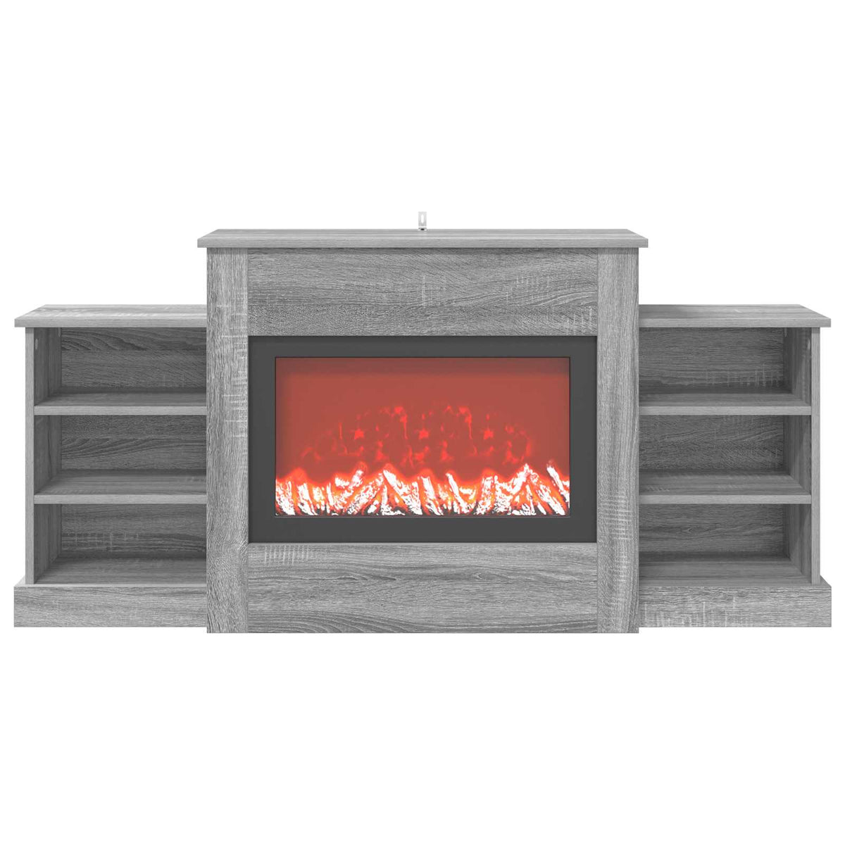 vidaXL Electric Fireplace Grey Sonoma 140 x 30 x 67 cm Engineered wood