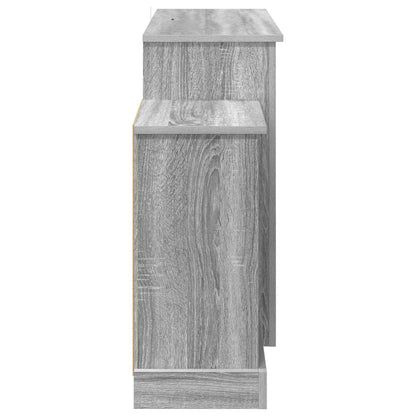 vidaXL Electric Fireplace Grey Sonoma 140 x 30 x 67 cm Engineered wood