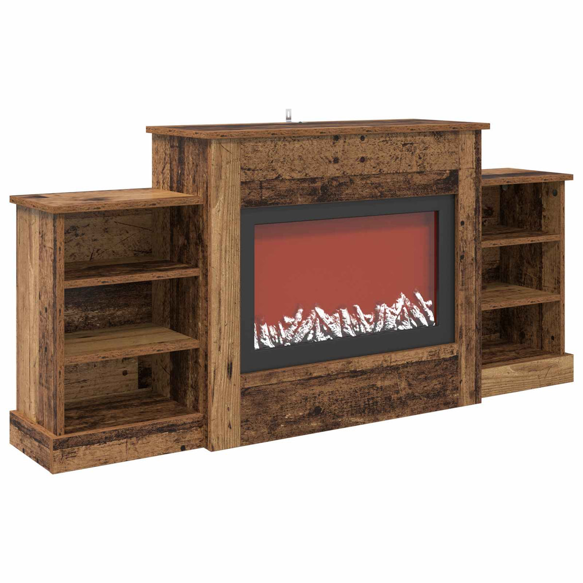 vidaXL Electric Fireplace Old Wood 140 x 30 x 67 cm Engineered wood