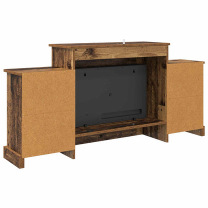 vidaXL Electric Fireplace Old Wood 140 x 30 x 67 cm Engineered wood
