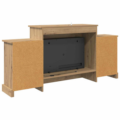 vidaXL Electric Fireplace Artisan Oak 140 x 30 x 67 cm Engineered wood