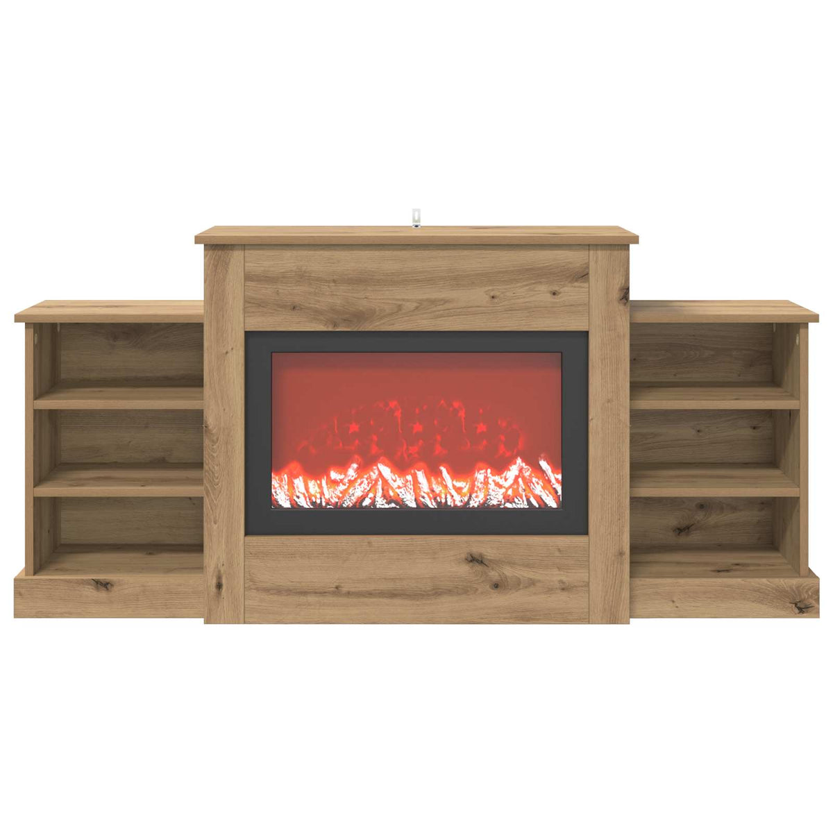 vidaXL Electric Fireplace Artisan Oak 140 x 30 x 67 cm Engineered wood