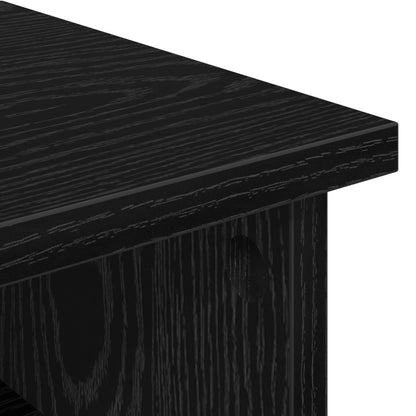 vidaXL Electric Fireplace Black Oak 110 x 30 x 50 cm Engineered wood