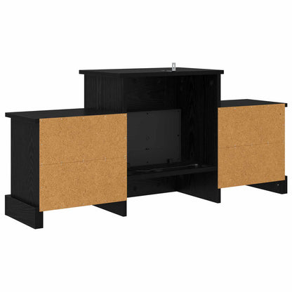 vidaXL Electric Fireplace Black Oak 110 x 30 x 50 cm Engineered wood