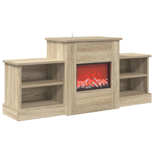 vidaXL Electric Fireplace Sonoma 110 x 30 x 50 cm Engineered wood