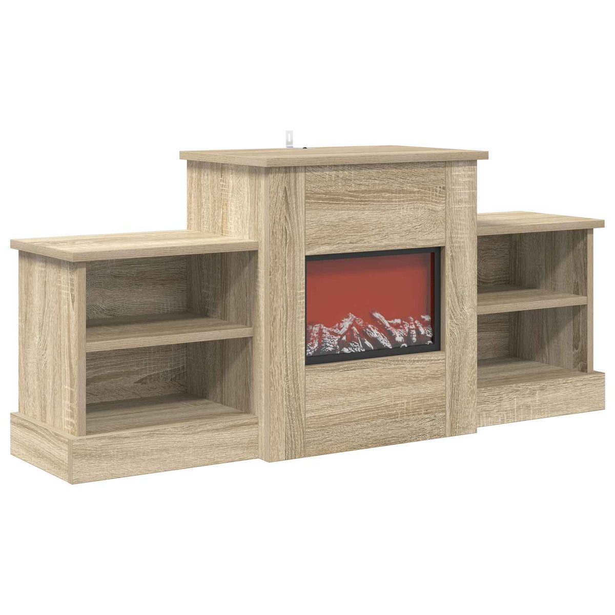 vidaXL Electric Fireplace Sonoma 110 x 30 x 50 cm Engineered wood