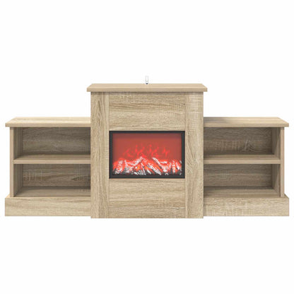 vidaXL Electric Fireplace Sonoma 110 x 30 x 50 cm Engineered wood