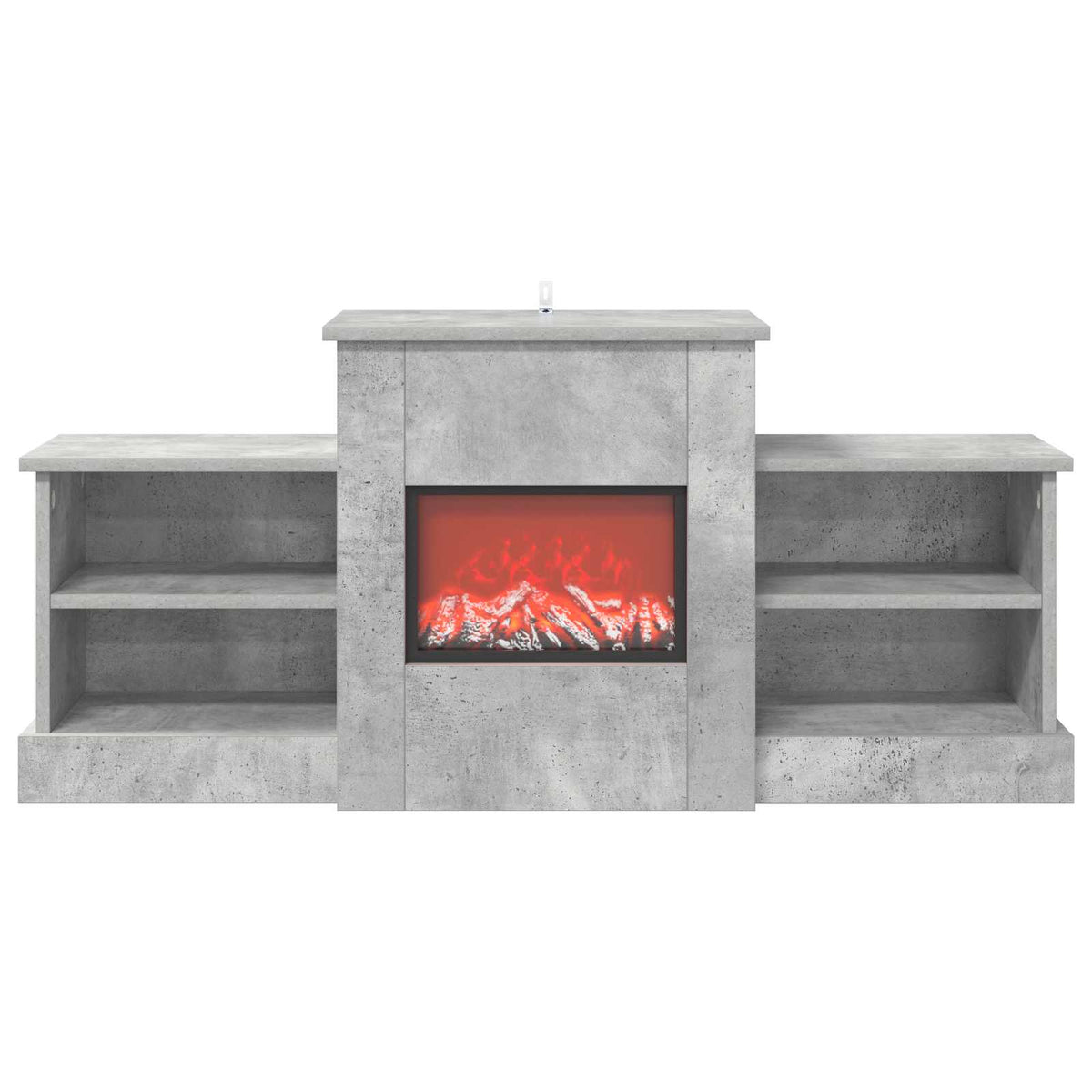 vidaXL Electric Fireplace Concrete 110 x 30 x 50 cm Engineered wood
