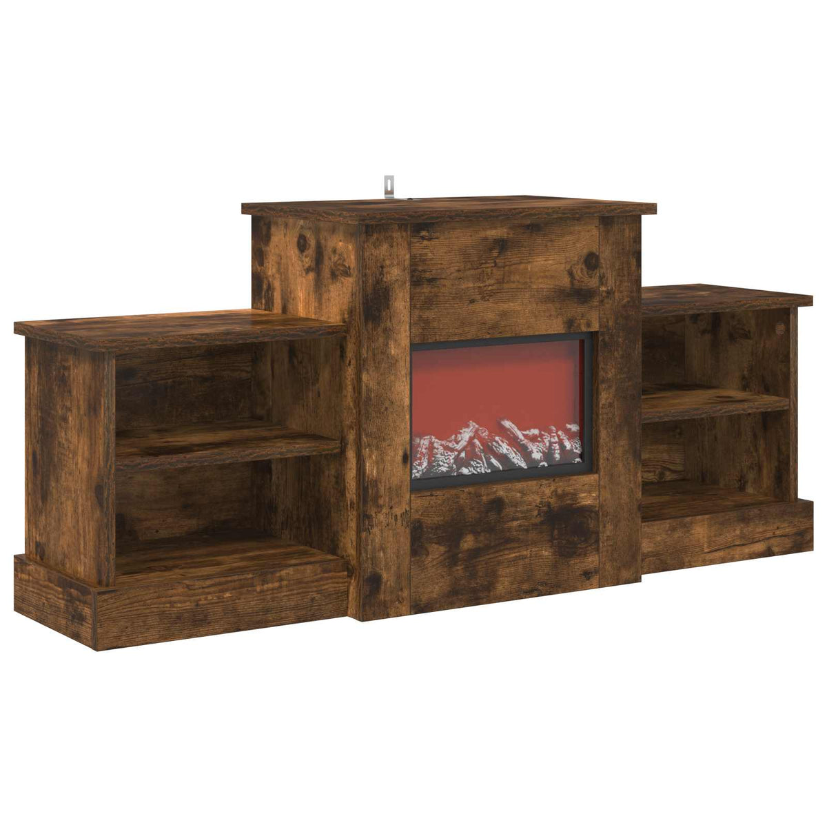 vidaXL Electric Fireplace Smoked Oak 110 x 30 x 50 cm Engineered wood