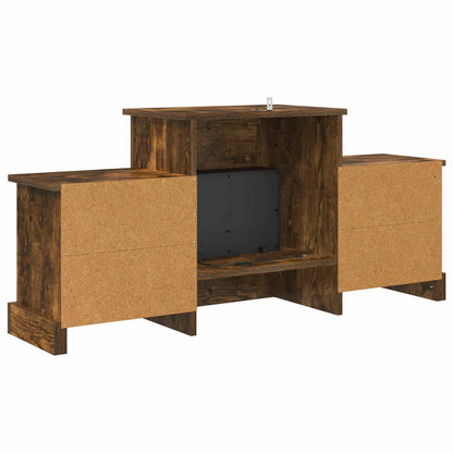 vidaXL Electric Fireplace Smoked Oak 110 x 30 x 50 cm Engineered wood