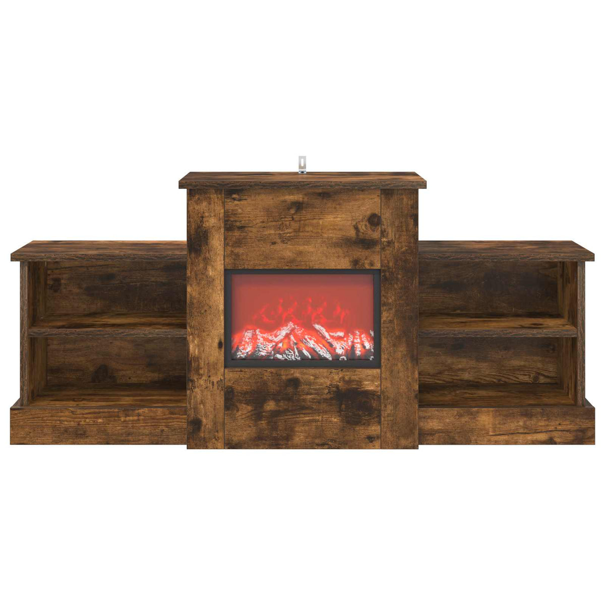 vidaXL Electric Fireplace Smoked Oak 110 x 30 x 50 cm Engineered wood