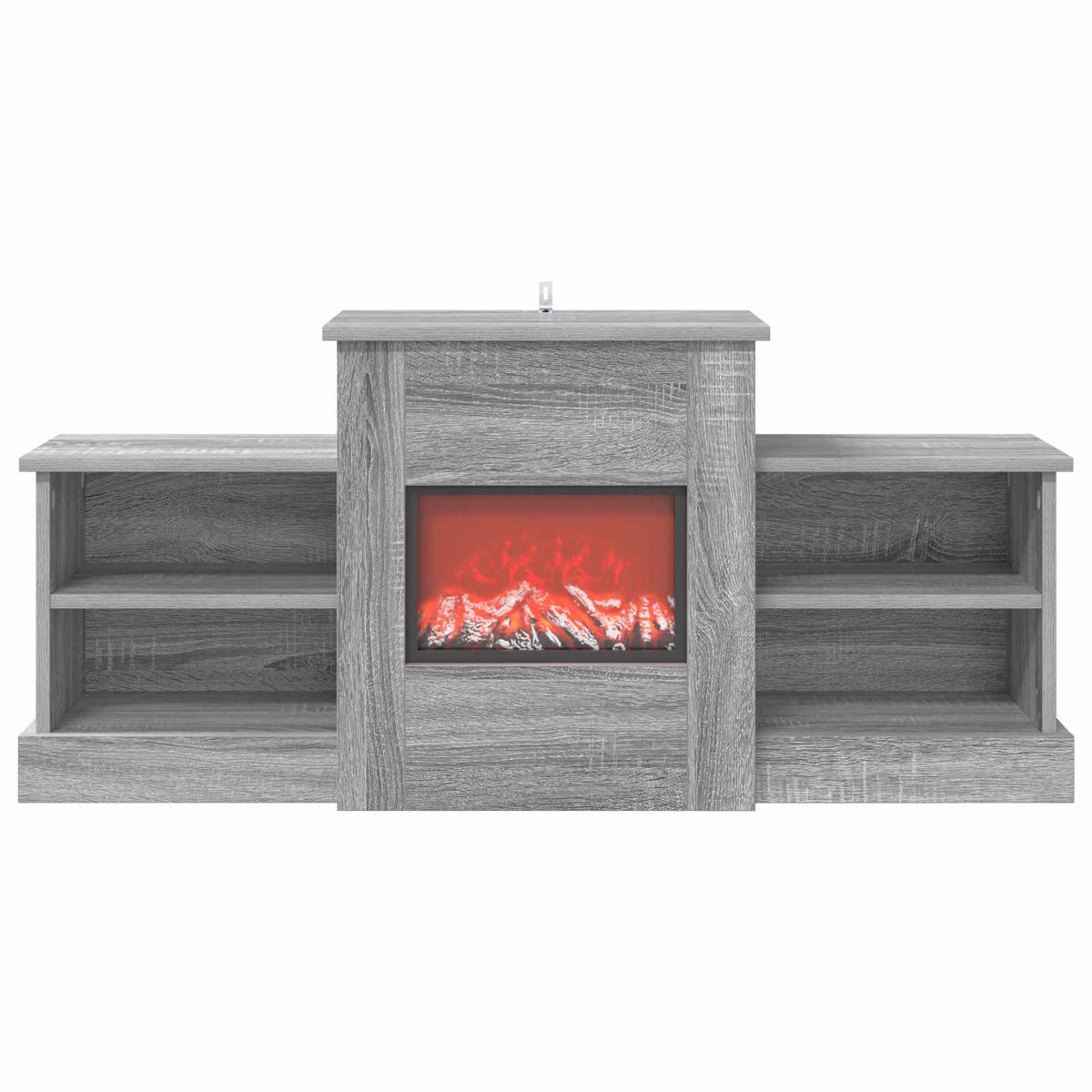 vidaXL Electric Fireplace Grey Sonoma 110 x 30 x 50 cm Engineered wood