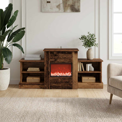 vidaXL Electric Fireplace Old Wood 110 x 30 x 50 cm Engineered wood