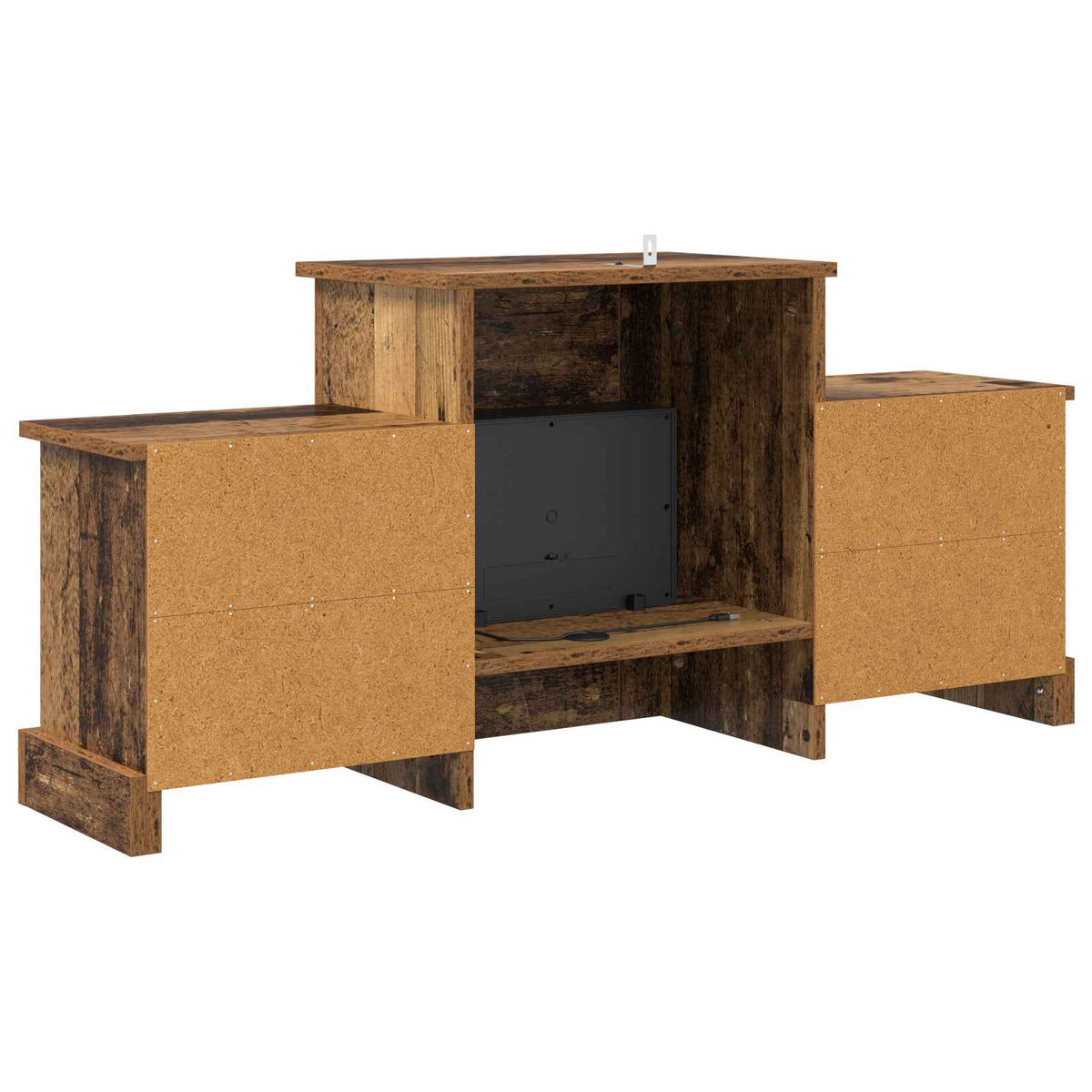 vidaXL Electric Fireplace Old Wood 110 x 30 x 50 cm Engineered wood