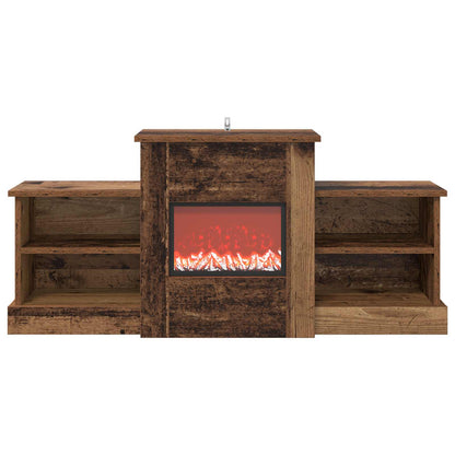 vidaXL Electric Fireplace Old Wood 110 x 30 x 50 cm Engineered wood