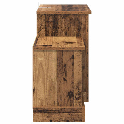 vidaXL Electric Fireplace Old Wood 110 x 30 x 50 cm Engineered wood