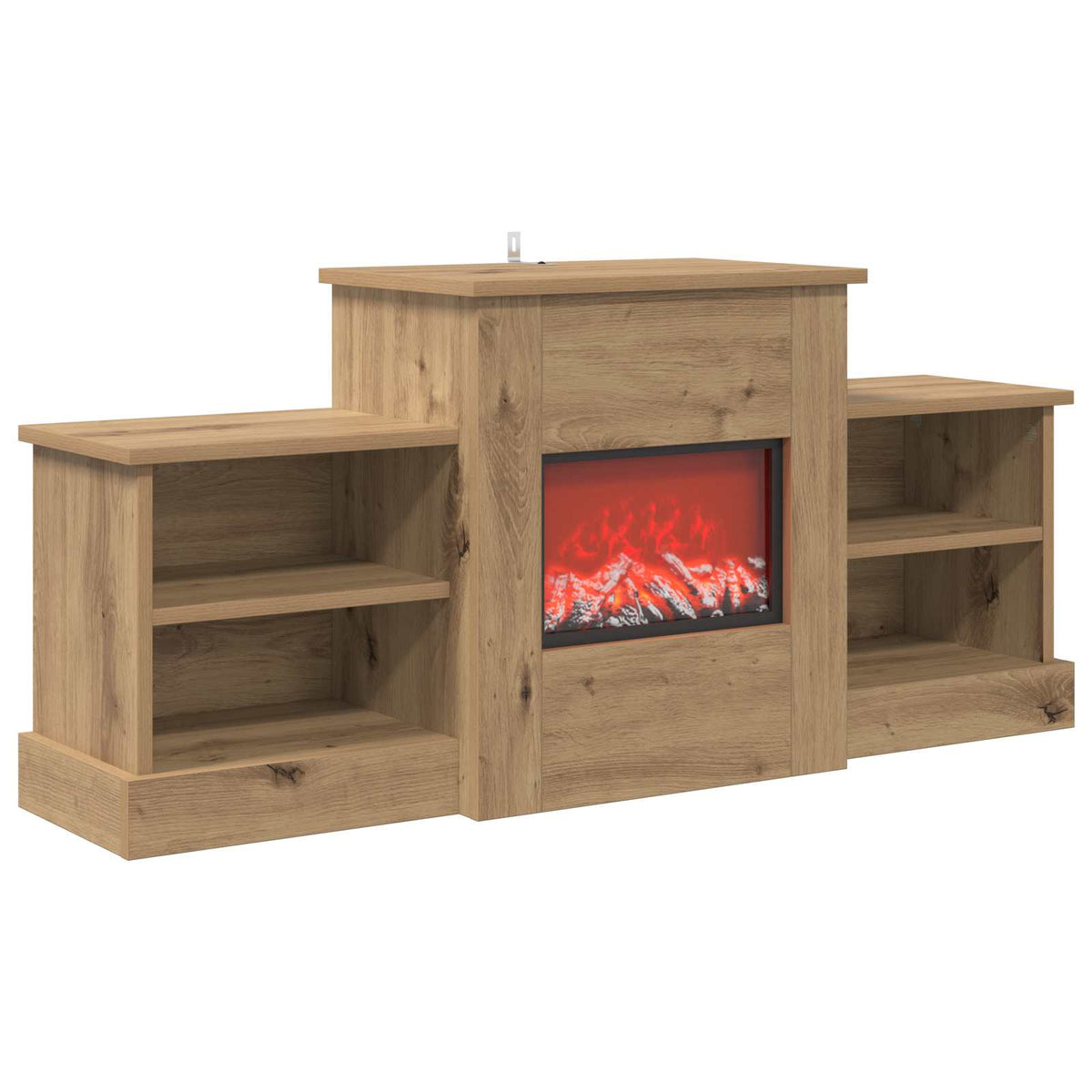 vidaXL Electric Fireplace Artisan Oak 110 x 30 x 50 cm Engineered wood
