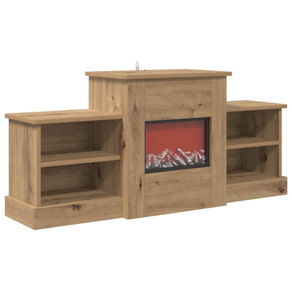 vidaXL Electric Fireplace Artisan Oak 110 x 30 x 50 cm Engineered wood
